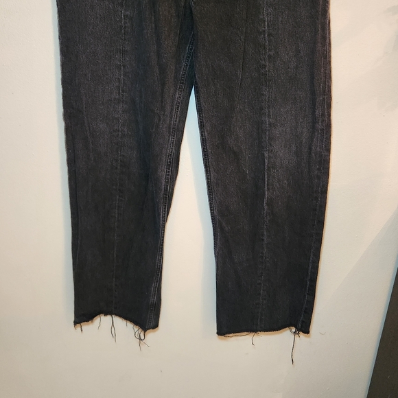 Agolde Pieced Angled Jeans Black Wash Wide Leg Size 29 - Picture 14 of 14